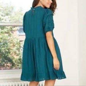 Universal Thread Emerald Embroidered Peasant Dress